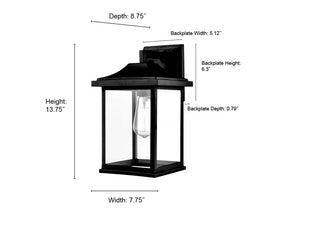 Caleb 1-Light Outdoor Wall Sconce Textured Black