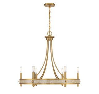 Savoy House - 1-2053-6-322 - Six Light Chandelier - Camden - Warm Brass