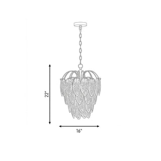 Boa Five Light Chandelier in Warm Brass