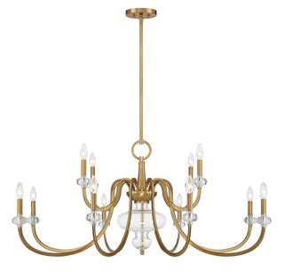 Savoy House - 1-5803-12-322 - 12 Light Chandelier - Bergdorf - Warm Brass