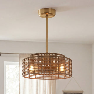 Ferndale LED Fan D'Lier in Warm Brass