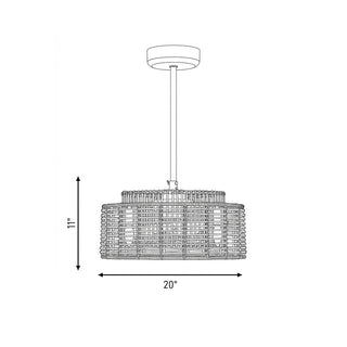 Ferndale LED Fan D'Lier in Warm Brass