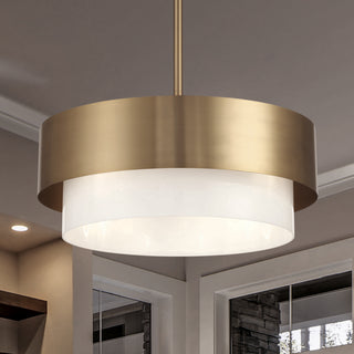 Diana LED Fan D'Lier in Warm Brass