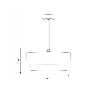 Diana LED Fan D'Lier in Warm Brass