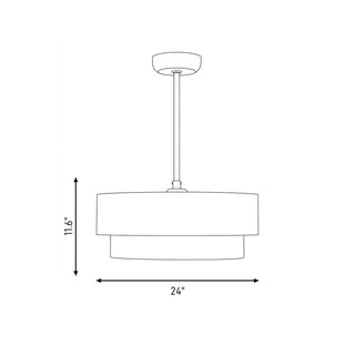 Diana LED Fan D'Lier in Matte Black