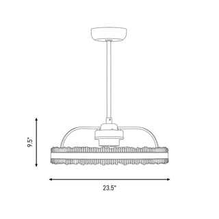 Corona LED Fan D'Lier in Warm Brass