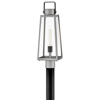 Hugh LED Post Mount in Antique Brushed Aluminum