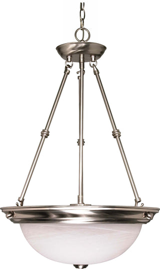 Nuvo Lighting - 60-203 - Three Light Pendant - Alabaster Glass Brushed Nickel - Brushed Nickel