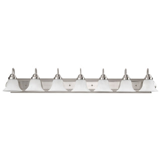Ballerina Seven Light Vanity in Brushed Nickel