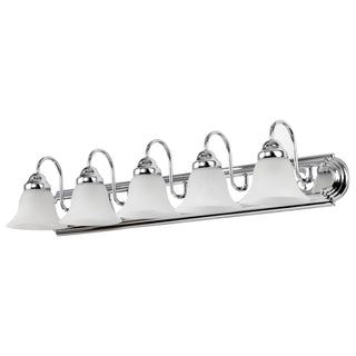 Ballerina Five Light Vanity in Polished Chrome