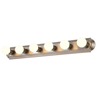 Six Light Vanity in Brushed Nickel