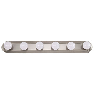 Six Light Vanity in Brushed Nickel