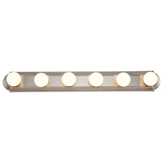 Six Light Vanity in Brushed Nickel