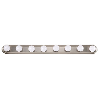 Eight Light Vanity in Brushed Nickel