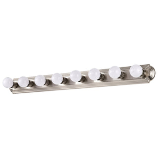 Eight Light Vanity in Brushed Nickel