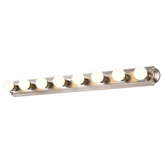 Eight Light Vanity in Brushed Nickel
