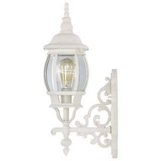 Central Park One Light Outdoor Wall Lantern in White