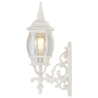 Central Park One Light Outdoor Wall Lantern in White