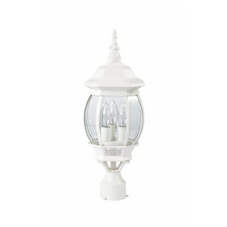 Central Park Three Light Post Lantern in White