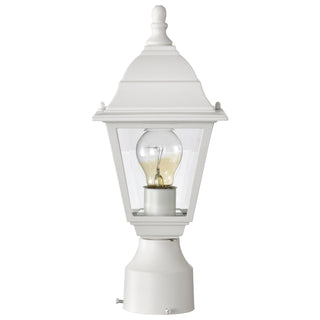 Briton One Light Post Lantern in White