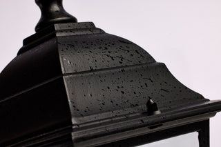 Briton One Light Post Lantern in Textured Black
