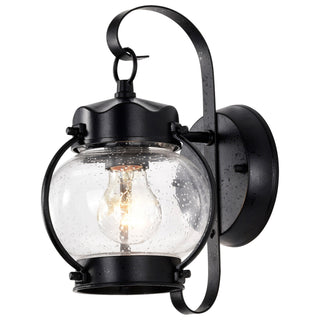 Onion Lantern One Light Wall Lantern in Textured Black