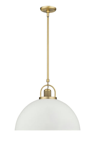 Millennium - 20991-VB/MW - One Light Pendant - Artistan - Vintage Brass/Matte White