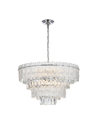 Elegant Lighting - 1780D25C - Eight Light Chandelier - Emilia - Chrome and Clear