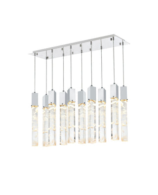 Elegant Lighting - 2088D42C - Ten Light Pendant - Aurora - Chrome and Clear