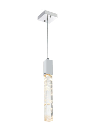 Elegant Lighting - 2088D5C - One Light Pendant - Aurora - Chrome and Clear