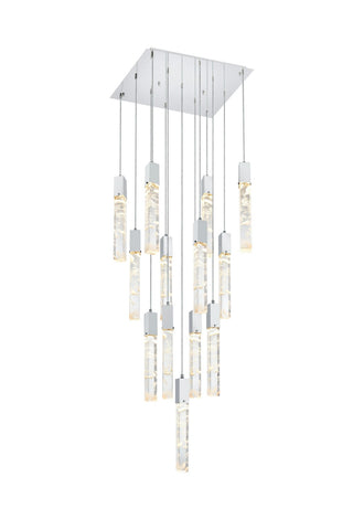 Elegant Lighting - 2088G26C - 13 Light Pendant - Aurora - Chrome and Clear