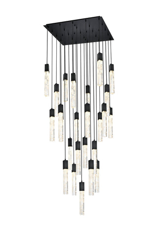 Elegant Lighting - 2088G30SG - 16 Light Chandelier - Aurora - Satin Gold and Clear