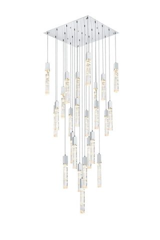 Elegant Lighting - 2088G36C - 25 Light Chandelier - Aurora - Chrome and Clear