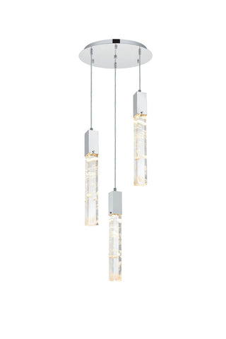 Elegant Lighting - 2089D16BK - Three Light Chandelier - Aurora - Black and Clear