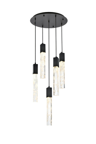 Elegant Lighting - 2089D20C - Five Light Chandelier - Aurora - Chrome and Clear