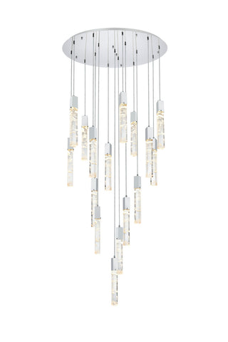 Elegant Lighting - 2089G36C - 16 Light Chandelier - Aurora - Chrome and Clear