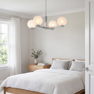 Four Light Chandelier in Chrome