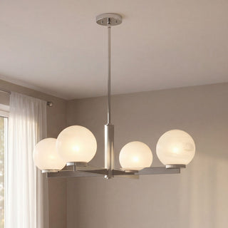 Four Light Chandelier in Chrome