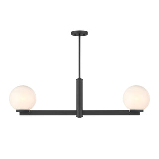 Meridian - M100124MBK - Two Light Linear Chandelier - Matte Black