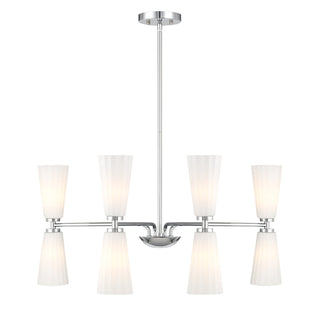 Meridian - M100126CH - Eight Light Chandelier - Chrome