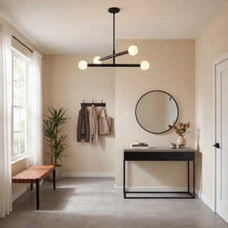 LED Chandelier in Matte Black