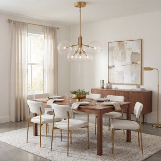 LED Chandelier in Natural Brass