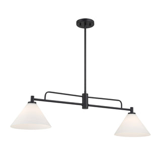 Meridian - M100136MBK - Two Light Linear Chandelier - Matte Black