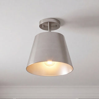 One Light Semi-Flush Mount in Brushed Nickel