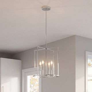 Four Light Pendant in Chrome