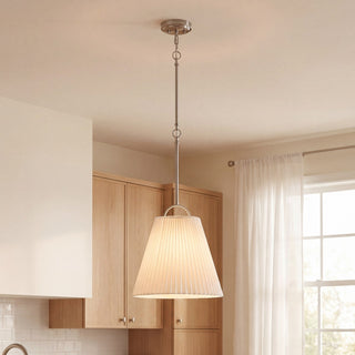 One Light Pendant in Brushed Nickel