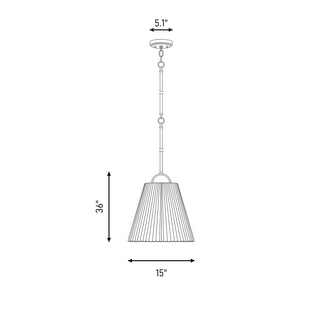 One Light Pendant in Brushed Nickel