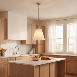 One Light Pendant in Brushed Nickel