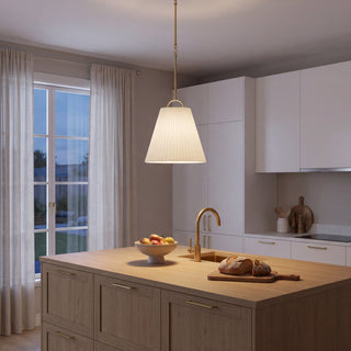 One Light Pendant in Natural Brass