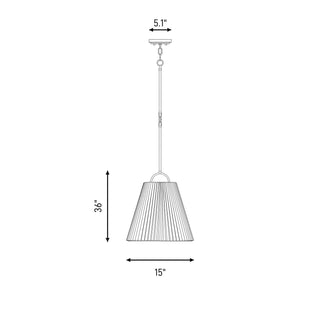 One Light Pendant in Natural Brass